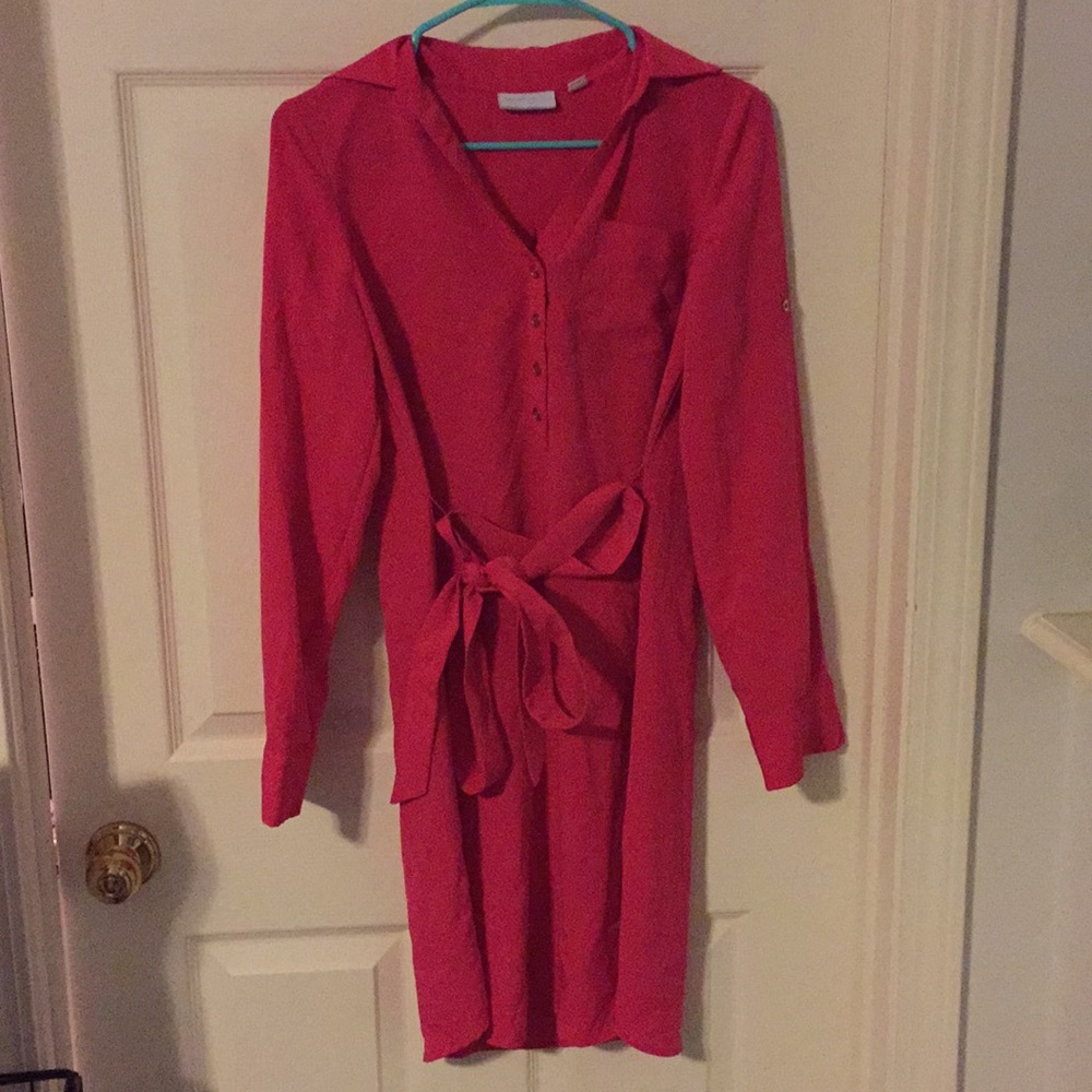 Bright pink New York & Company dress
